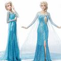 Eiskönigin Elsa Kostüm Kleid Damen Fasching Karneval Prinzessin Frozen S M L XL