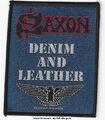 Saxon Denim & Leather gewebter Aufnäher - woven Patch Neu & Official!