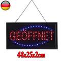 LED Schild GEÖFFNET Open offen Leuchtschild Innen Großschreibung rote & blaue DE