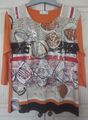 Helena Vera Shirt mit Foliendruck 3/4 Arm orange/bunt Gr.46