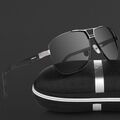 Aluminium Sonnenbrille Herren HD Fahren Polarisiert UV400 Schutz Pilotenbrille