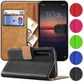 Handy Hülle für Sony Xperia Case Schutz Tasche Cover Basic Wallet Flip Etui