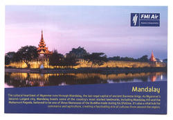 FMI Air  (Myanmar) :   Mandalay     -     airline-issued destination postcard