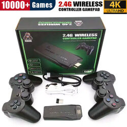 64GB Wireless 4K HD Videospielkonsole Retro 20000+ Spiele TV Stick + 2 Gamepad！✅KONSOLEN✅9 Emulatoren✅KABELLOS ✅ 4K HDMI ✅20000+Spiele