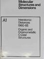 Interatomic distances 1960-65; organic and organometallic crystal structures. Vo