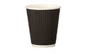 Einweg-Kaffeetassen Papier abbaubar doppelwandig schwarz Welligkeit 8oz 12oz 16oz