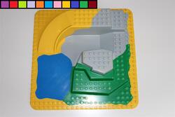 Lego Duplo - große 3D Bauplatte - 38x38 cm - Hügelplatte See Berg - Zoo - Platte