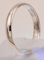 massiv Sterling Silber 925 Ring Freundschaft Verlobung 4 mm breit halbrund