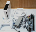 Nintendo Wii Console Bundle White With 2 Controllers & Wheel FOR PARTS Japanese