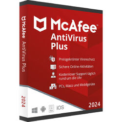 McAfee Antivirus Plus 2024 | 1/ 3/ 5/ 10 Geräte 1-3 Jahre | Neu | BlitzversandE-Mail Support✔Rechnung✔Deutscher Händler✔Anleitung✔