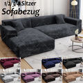 Velvet Plüsch Sofa Stretch Sofa Überwurf Sofabezug Sofahusse L-Form Ecksofa NEU