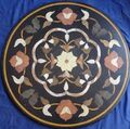 24 " Marmor Kaffee Rund Table Top Mosaik Arbeit Inlay Blumenmuster Küche Dekor