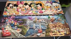 Cars Auto Micky Maus Minnie Maus Bilder 2 Stück fürs Kinderzimmer 98 x 33 cm 