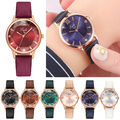 Frauen-Uhr-Damen-Lederband-Quarz-Armbanduhr-weibliche moderne und einfache Uhr