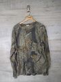 T-Shirt Camouflage Langarm Einzelstich 90er Vintage Libert Tag XL