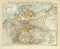 Deutsches Reich politisch historische Landkarte alte Karte Lithographie ca. 1892
