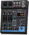 Depusheng M4 Professioneller Audiomixer Soundkartenkonsole 4-Kanal-System