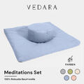 Meditationskissen Set mit Matte Unterlage Sitzkissen Yogakissen – Vedara™