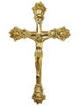 Wandkreuz aus Messing Kreuz zum Aufhängen Jesus-Christus Kruzifix 32cm