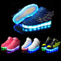 Kinder Mädchen Jungen Mode Led Sneakers Schuhe LED Blinkschuhe Flügel Tanzschuhe