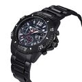 FIREFOX Herrenuhr Chronograph AIRFIGHTER SCHWARZ FFS02 blau 10 ATM wasserdicht