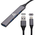 USB 3.0 Ultra Slim 4 Port Hub - Typ A/C auf 1 USB 3.0 + 3 x USB 2.0 Metallhülle