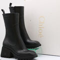 CHLOE BETTY REGENSTIEFEL 70 mm DAMEN-GUMMISTIEFEL UK 6 EU 39 UVP £420 GR