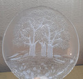 Glasteller Teller Glas Landschaft Baum ø19,5 cm