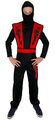 rotes Ninja Kostüm für Jungen - Größe 110-152 - roter Ninja Kämpfer für Kinder F