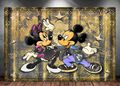 LEINWAND BILDER XXL ABSTRAKT MICKY UND MINNIE DANCING WITH STARS POP ART