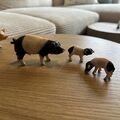 Schleich - Hoftiere, Bauernhoftiere, Sau mit zwei Ferkeln Spielfiguren Kinder