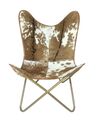 Handgefertigt Vintage Rindsleder Schmetterling Stuhl Bett Sitz Relaxchair Klapp