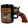 Tasse Pistolengriff Revolvergriff Kaffeetasse Kaffeebecher Pistole Steckbrief