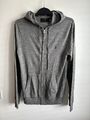 AllSaints Mode Merino-Kapuzenpullover mit Reißverschluss - grau UK M - brandneu mit Etikett