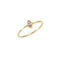 Celesta Gold Ring 375 Gold gelb Zirkonia weiß navette poliert Zarge Damen neu