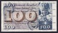 Banknote Schweiz 100 Franken 1970 P 49l Spl / XF