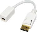 LogiLink Adapter DisplayPort zu Mini DisplayPort, MiniDP Female to DP Male, Weiß