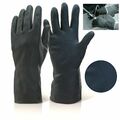 Extra strapazierfähige INDUSTRIELL schwarz Gummi Latex Handschuhe langer Handschuh