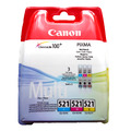 Canon Pixma CLI 521c 521m 521y 3er Multipack Druckertinte Druckerpatrone ovp.