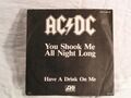 AC/DC - YOU SHOOK ME ALL NIGHT LONG/HAVE A DRINK ON ME !! ( SINGLE 7 " ) 1.D-Pr.