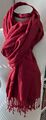 ADAGIO schöner Damen Schal mit Fransen aus Viskose 180x90 cm weinrot T0P