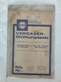 DVG Solex Zenith Stromberg Vergaser Dichtungssatz Nr. 007 1001-Oldtimer-NOS-Ware