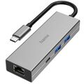 Hama USB-C USB-Hub Typ C 3.2 Verteiler USB Ethernet-Adapter für Thunderbolt 3 4