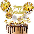 Tortendeko Gold, Kuchendeko Geburtstag, Happy Birthday Cake Topper Kuchendeko, S
