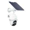 5MP PTZ Solar Überwachungskamera Aussen Akku, 360°/140° Schwenkbare WLAN IP K...