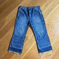 Topshop Moto Crop Flare Style Jeans, High Waist Culotte, Size W32/IT42/M, Blue.