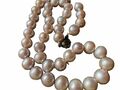 Damen Perlen Luxus Kette collier Mit Silber Verschluss