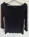 Vera Finzzi Paris Top Bluse schwarz made in France Gr. S 