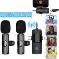 Kabelloses Lavalier-Mikrofon Wireless Mini Steckmikrofon für Android iPhone