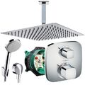 Unterputz Duschsystem mit Kopfbrause iBox, Hansgrohe Ecostat E Thermostat Dusche